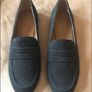 JCrew shoes, gray loafers